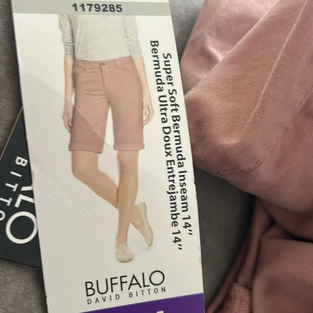 Buffalo David Women's Cuffed Bermuda Shorts,14/34 NWT MODEST